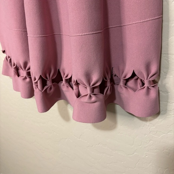 Ted Baker London Cherina Dusty Rose Knit Cutout Skater Fit & Flare Dress Size 3 - Picture 6 of 15